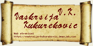 Vaskrsija Kukureković vizit kartica